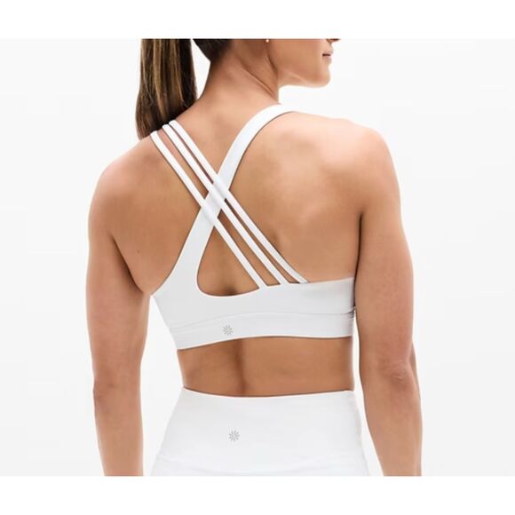 Athleta Train Free Sports Bra Bright White S - Picture 2 of 6